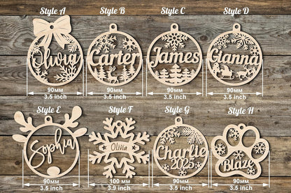 Personalized Christmas Ornaments with Names - Custom Christmas Ornament for Kids and Adults, Custom