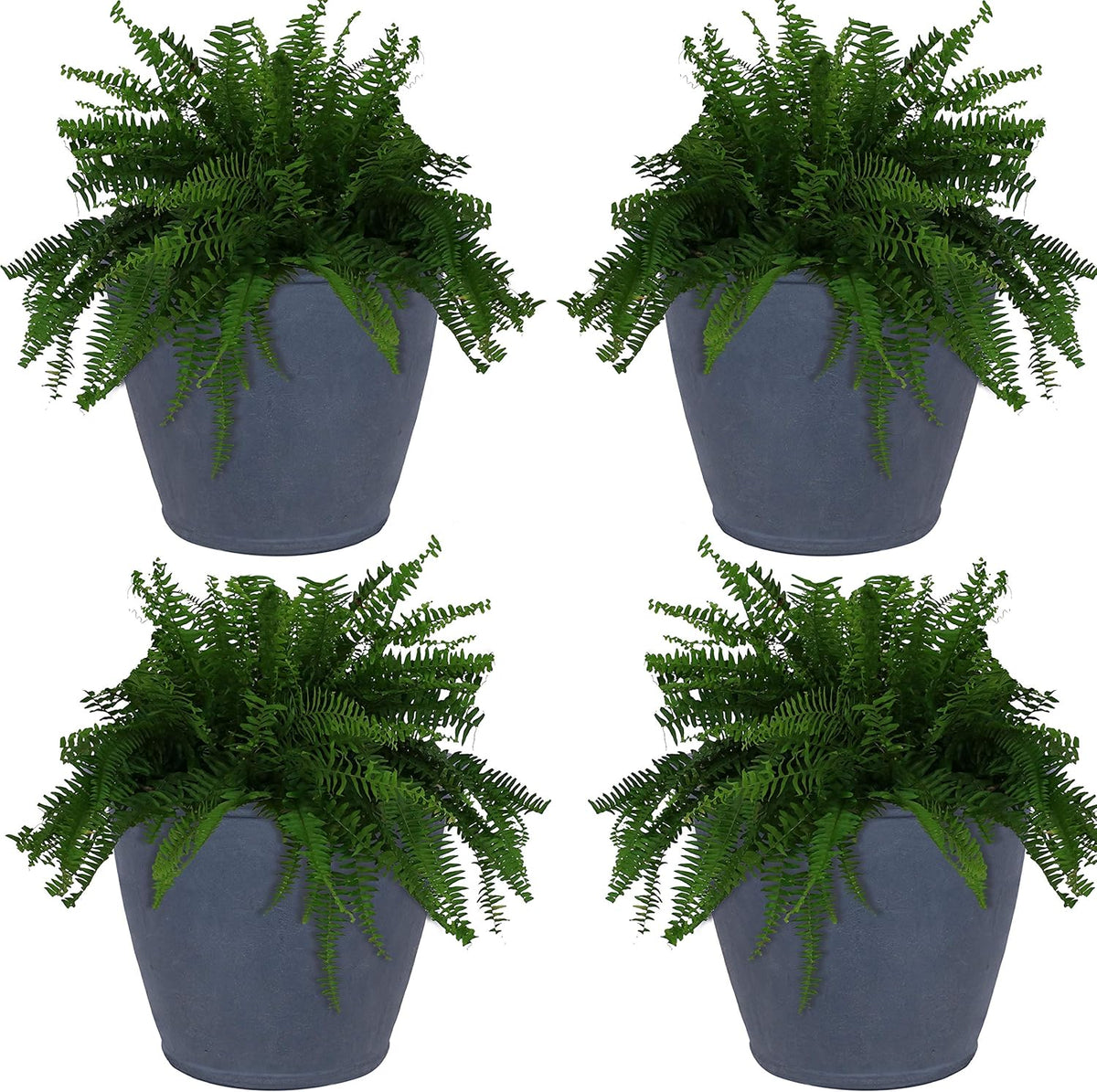 Sunnydaze 24-Inch Anjelica Large Plastic Pot for Plants - Outdoor Polyresin Round Planter with