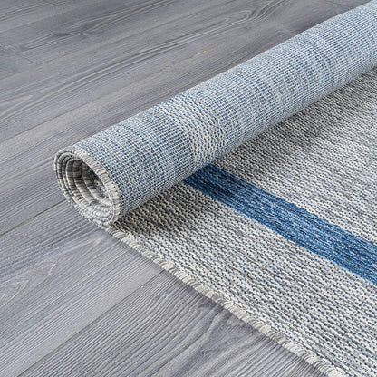 Bordered Outdoor Rug 9x12 Washable Outside Carpet for Indoor Patio Porch Waterproof Easy Cleaning