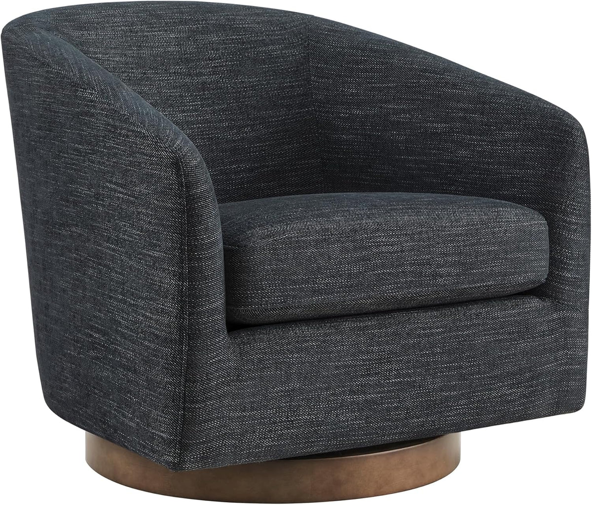 CHITA Swivel Accent Chair Set of 2, FSC Certified Upholstered Fabric Barrel Chair for Living Room
