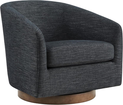 CHITA Swivel Accent Chair Set of 2, FSC Certified Upholstered Fabric Barrel Chair for Living Room