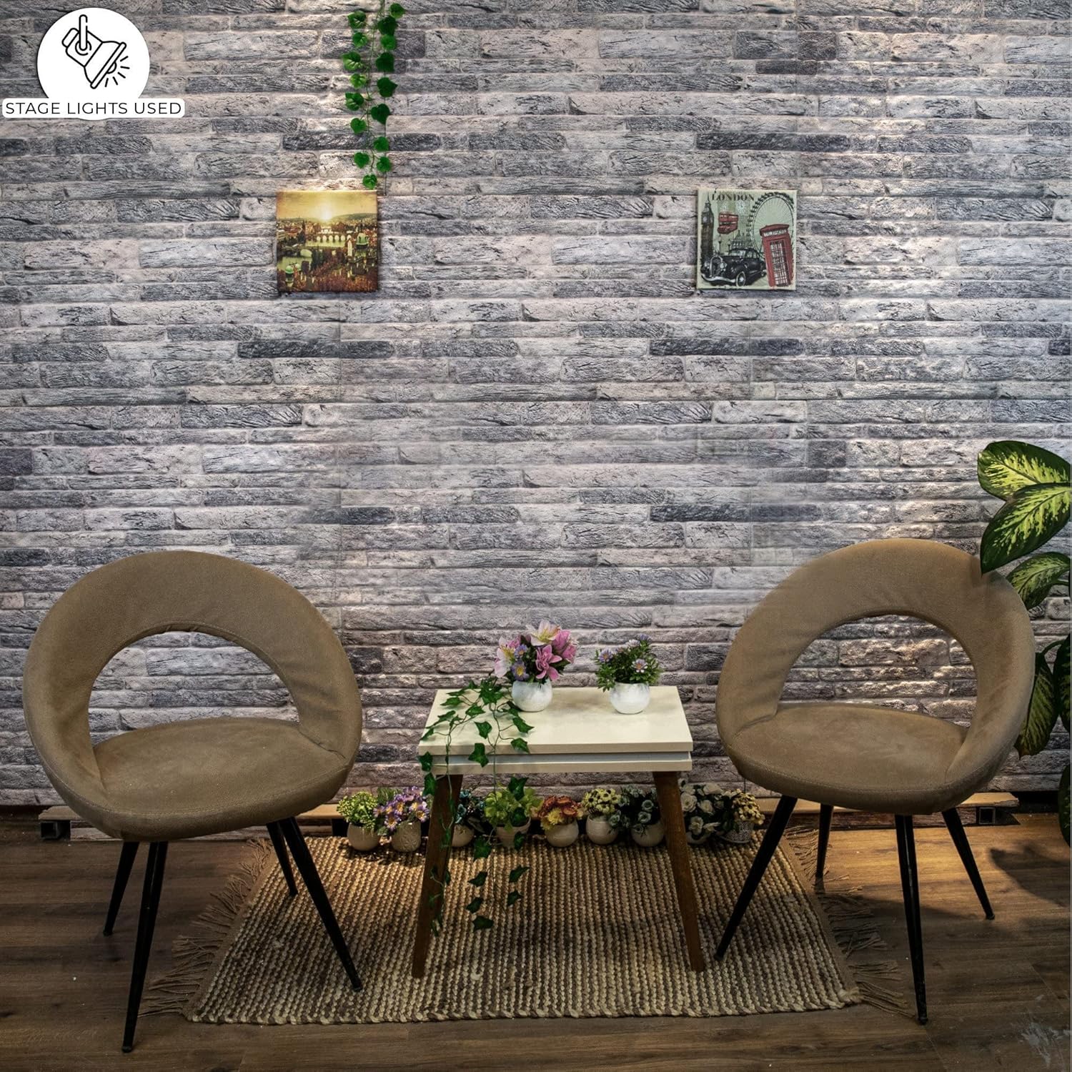 Dundee Deco 3D Wall Panels Faux Brick - Cladding Light Grey Stone Look Wall Paneling, Styrofoam