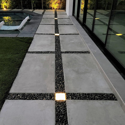 Paver Light 4×4 Inch (3.93 X 3.93 inch), Warm White 2700K Glare-Free Illumination for Driveways