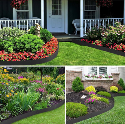 Landscape Edging, 40' 4" Tall Garden Edging with Scissors, Lawn Edging with 36 Garden Spikes and 2