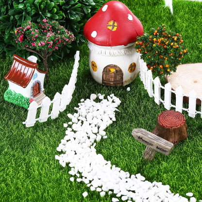 Elcoho 12 Pieces Fake Grass for Crafts Fairy Garden 6 x 6 Inches Artificial Garden Grass for