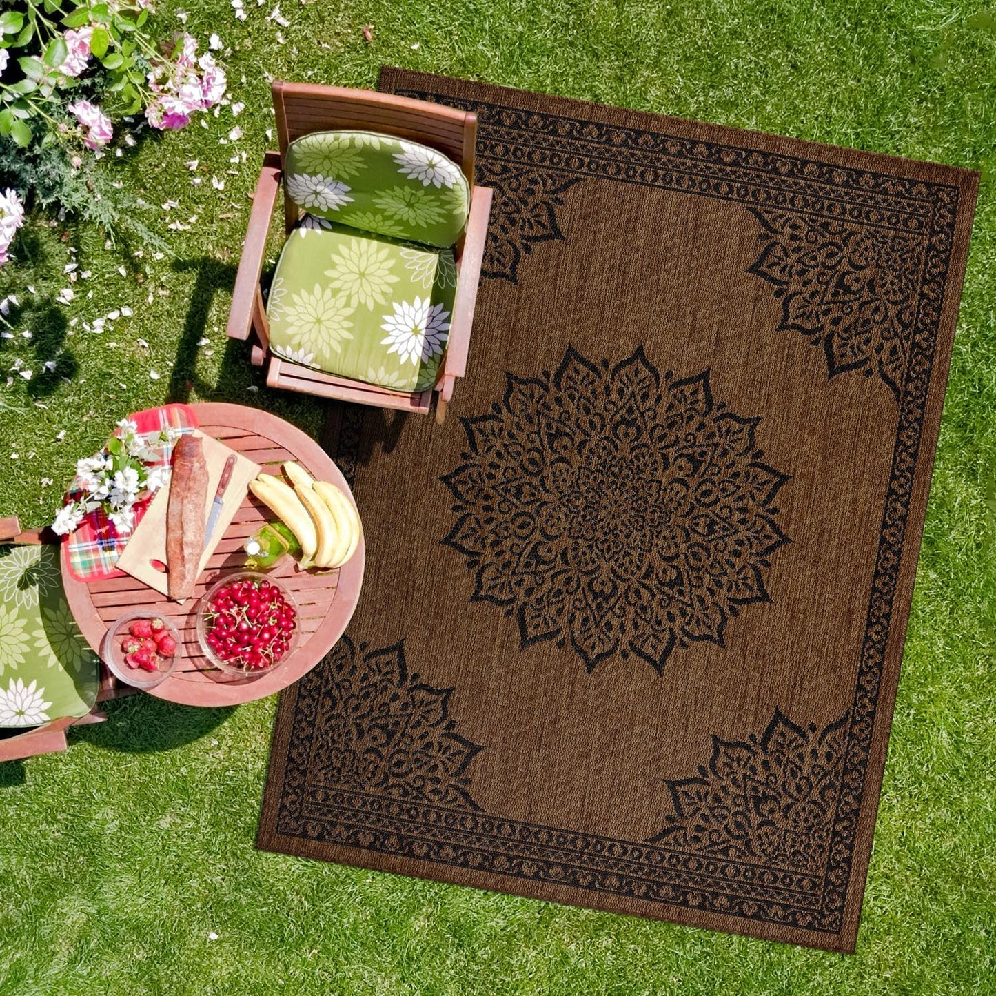CAMILSON Outdoor Rug, Modern Area Rugs for Indoor and Outdoor Patios, Kitchen and Hallway mats