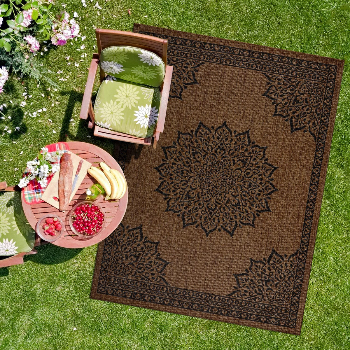CAMILSON Outdoor Rug, Modern Area Rugs for Indoor and Outdoor Patios, Kitchen and Hallway mats