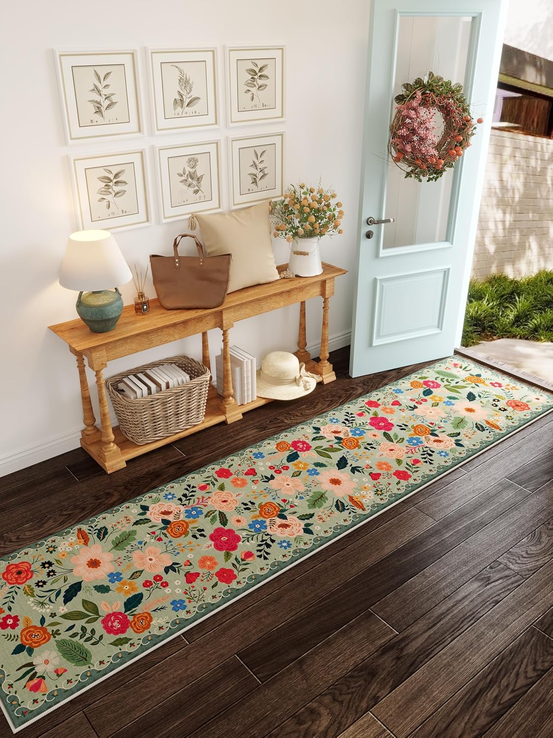 Runners for Hallways Kitchen Runner Rug Non Slip 2'x 10' Long Washable Rugs with Rubber Backing