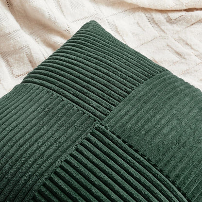 Fancy Homi Set of 2 Dark Green Samll Decorative Throw Pillow Covers 14x14 Inch for Living Room