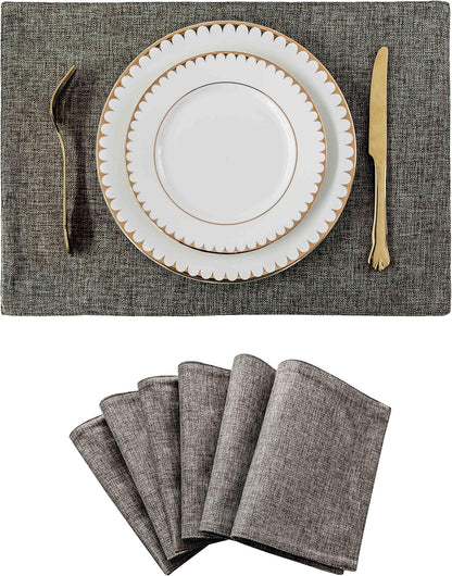 Home Brilliant Cloth Placemats Set of 6 Heat Resistant Dining Table Place Mats Kitchen Table Mats