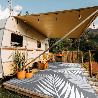 GENIMO Outdoor Rug 10' x 20' Waterproof for Patios Clearance, Reversible Outdoor Plastic Straw