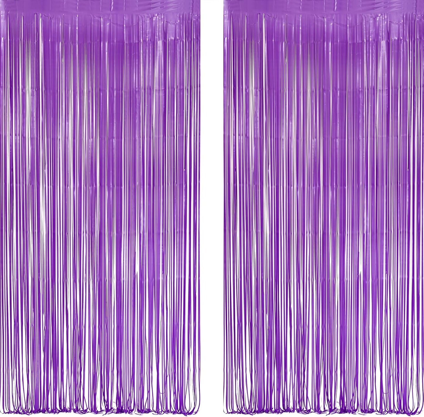 Purple Foil Fringe Party Backdrop - GREATRIL Party Streamers for Mermaid/Butterfly/Wednesdays/Star