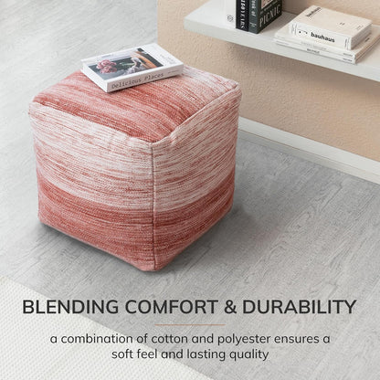 Anji Mountain 20"x20"x20" Handmade & Handcrafted Ottoman Pouf Comfortable Pouf Ottoman Foot Rest &