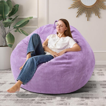 3.5FT Bean Bag Chairs Teardrop Bean Bag Chair for Adults Beanbag Chair with Memory Foam Filled