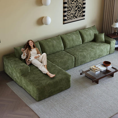 108" Sectional Couches for Living Room Modern Modular Sofa with L-Shape Couchs Upholstered Boneless