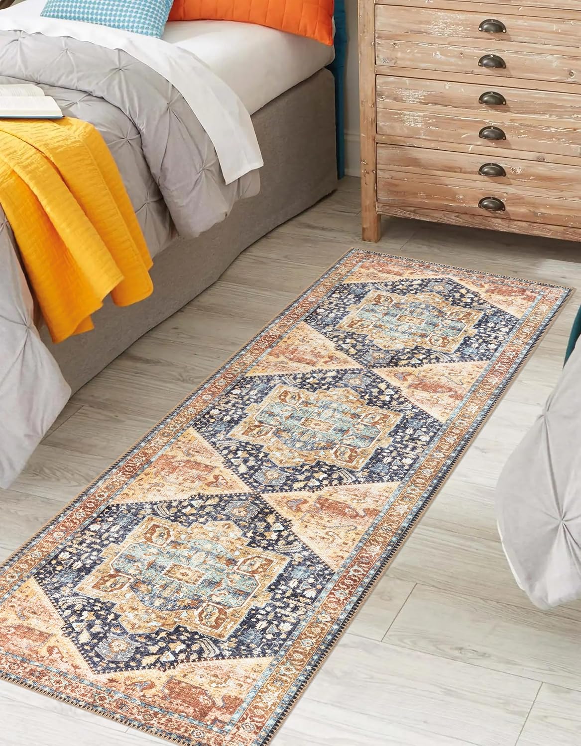 Keen Home Design 2x7 Rug - Machine Washable Runner Rug with Non-Slip Backing, Ideal for Hallway