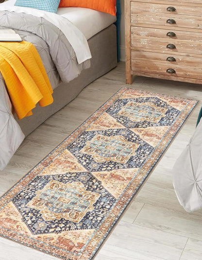 Keen Home Design 2x7 Rug - Machine Washable Runner Rug with Non-Slip Backing, Ideal for Hallway