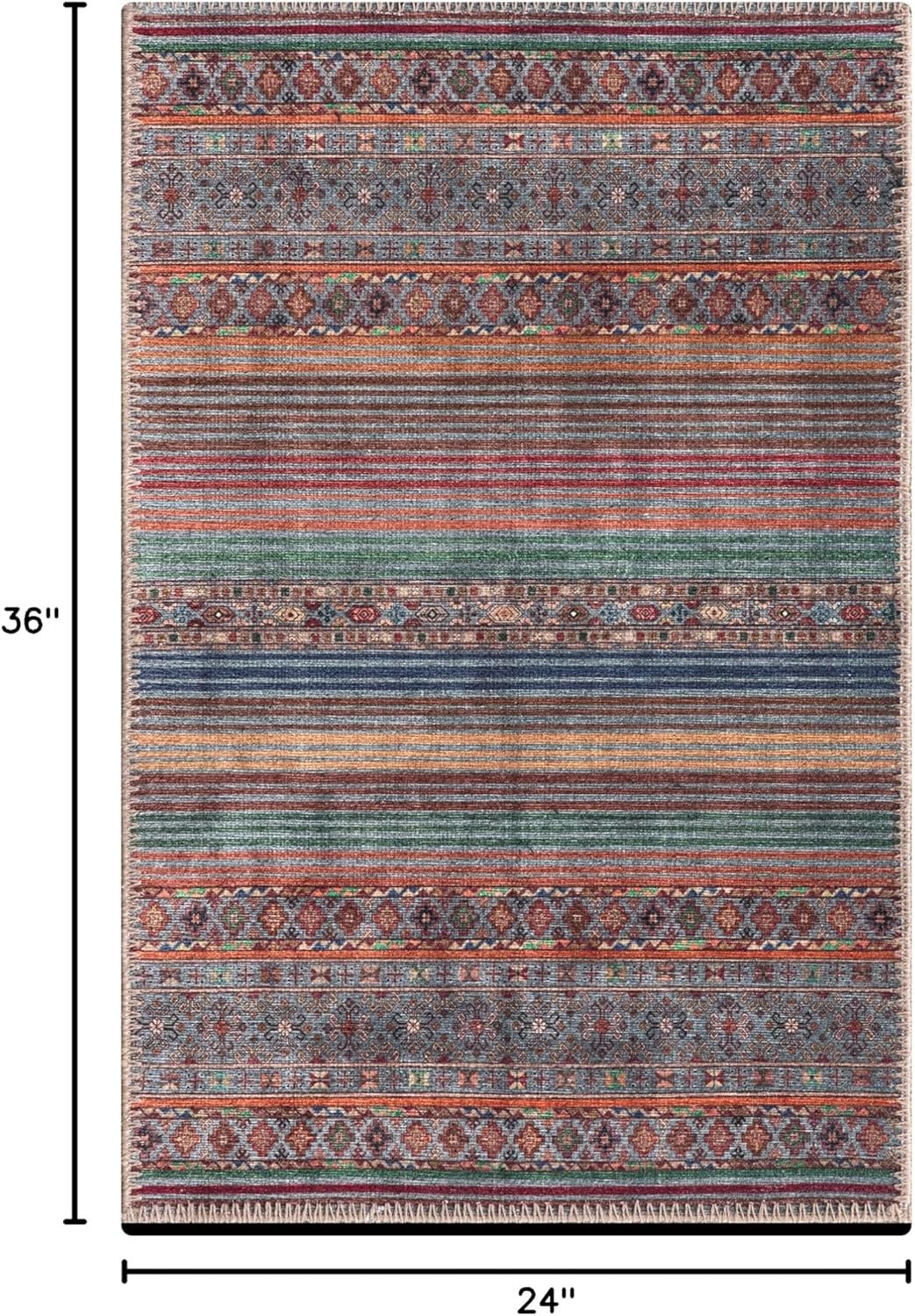 Keen Home Design 2x3 Rug - Machine Washable Entry Rug with Non-Slip Backing, Ideal for Enteryway