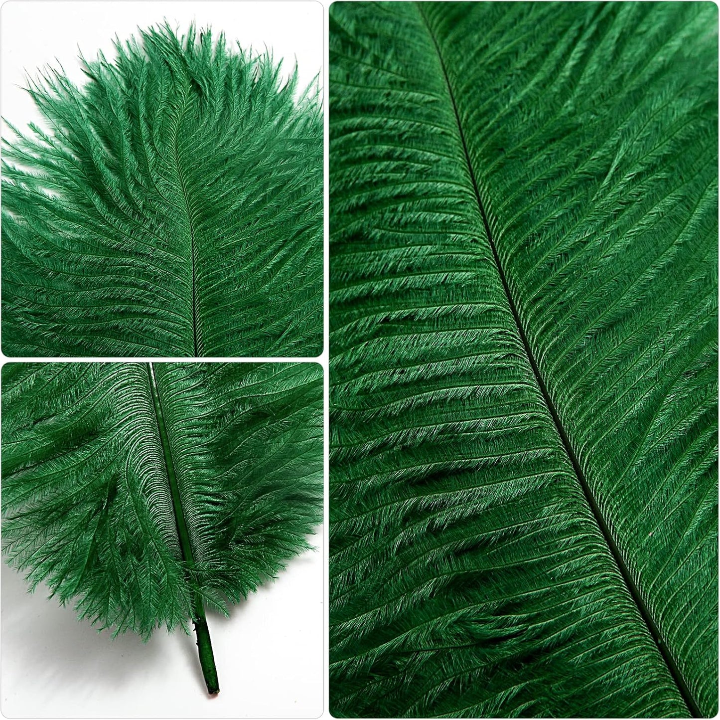THARAHT 24pcs Ostrich Feathers Natural Bulk 10-12Inch 25cm-30cm for Wedding Party Centerpieces