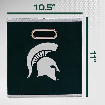 Franklin Sports NCAA Storage Bin - Cube Organizer - Michigan State