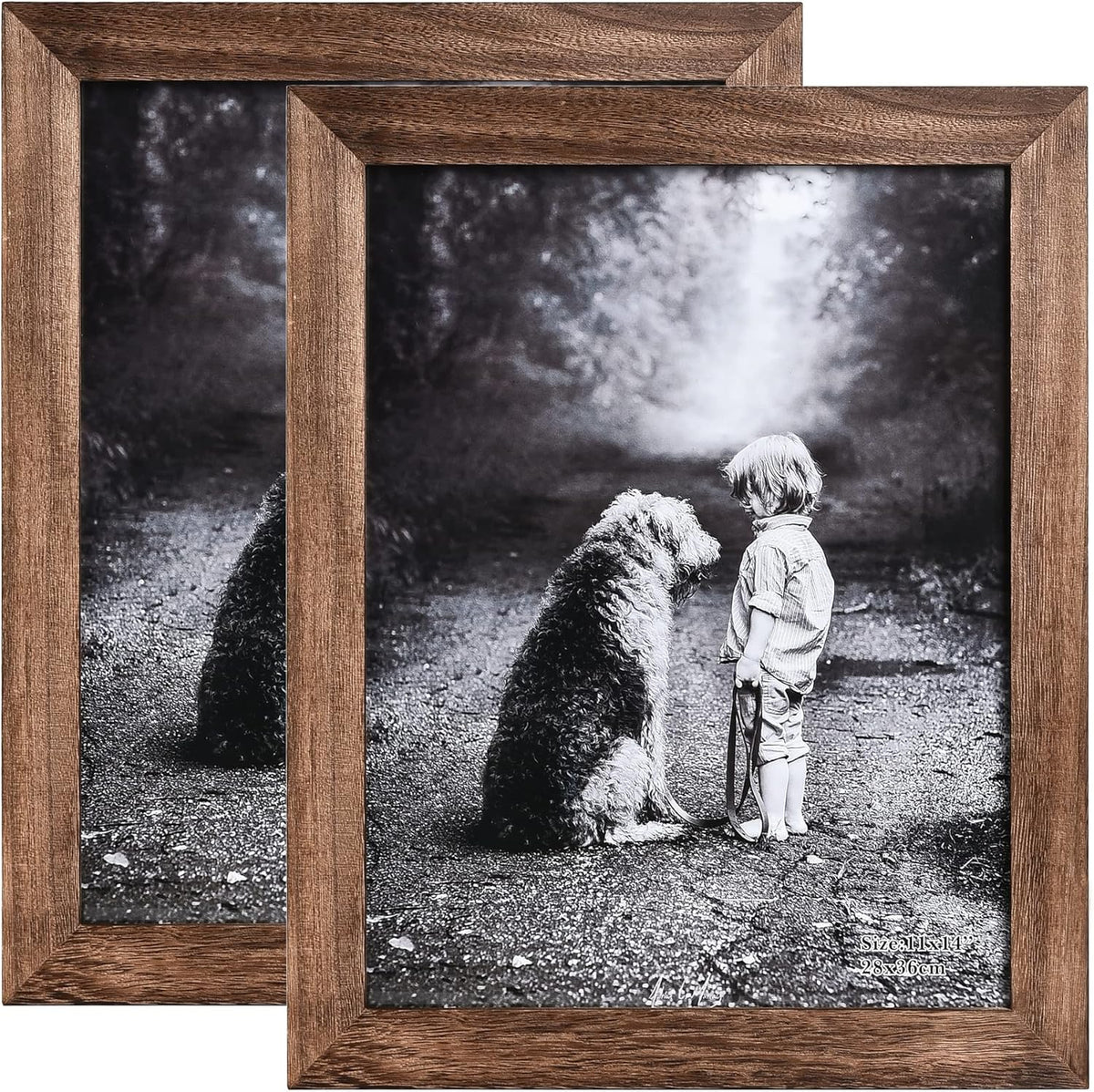 Yaetm-11x14 Picture Frame, Natural Solid Wood Photo Frame Display for Wall Mounting, High