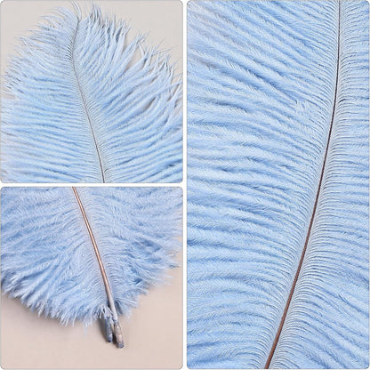 THARAHT Light Purple Ostrich Feathers 12pcs Natural Bulk 8-10Inch 20cm-25cm for Crafts Wedding