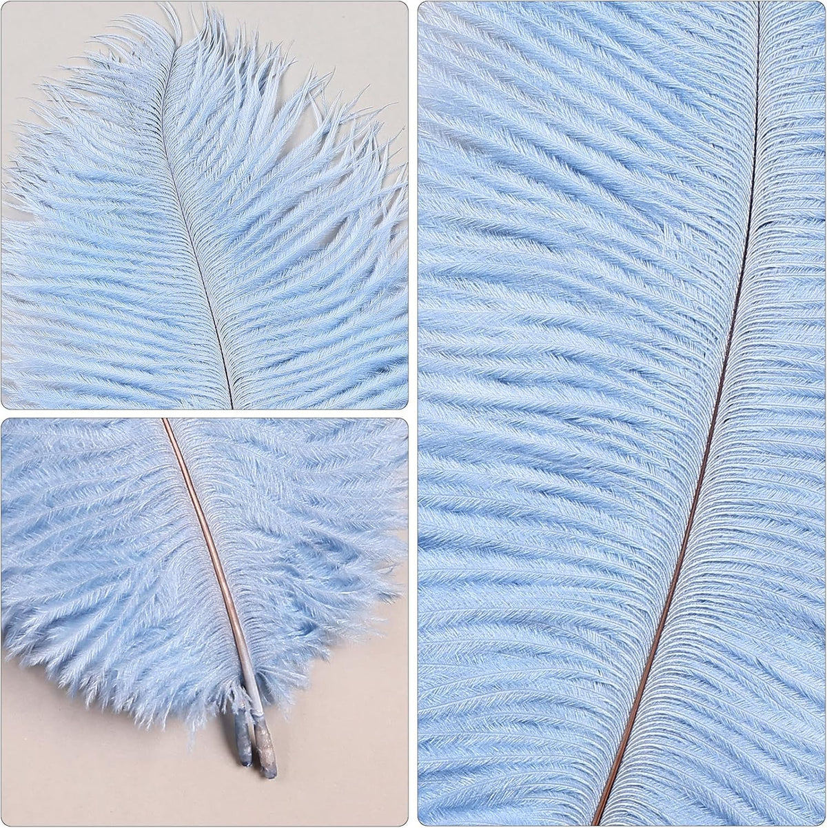 THARAHT Light Purple Ostrich Feathers 12pcs Natural Bulk 10-12Inch 25cm-30cm for Crafts Wedding