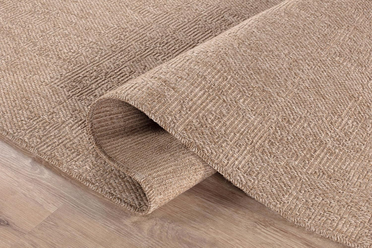 CAMILSON Easy Jute Rug 4x6, Indoor Outdoor Natural Color Fiber Area Rugs for Living Room Patio and
