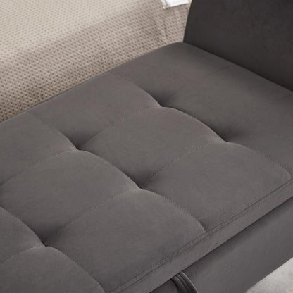 Furniliving 51” Bedroom Bench, End of Bed Bench with Button-Tufted Large Upholstered Storage Bench