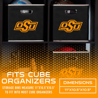 Franklin Sports NCAA Storage Bin - Cube Organizer - Oklahoma State