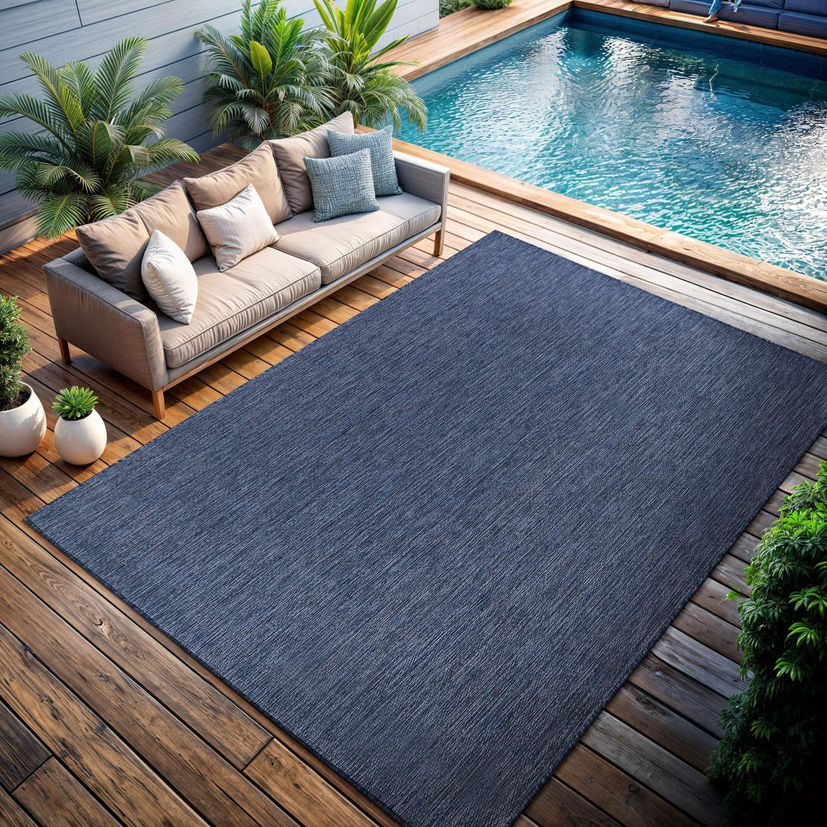 CAMILSON Outdoor Rug 8x10 Modern Area Rugs for Indoor and Outdoor Patios and Porches - Waterproof