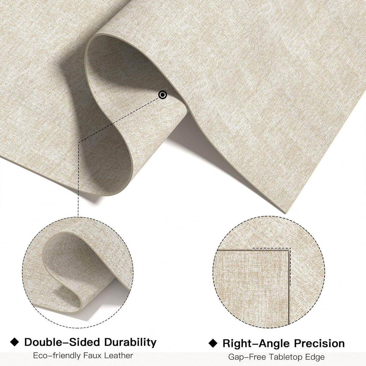 DOLOPL Placemats Set of 6, Reversible Wipeable & Heat Resistant Place Mats, Modern Faux Leather