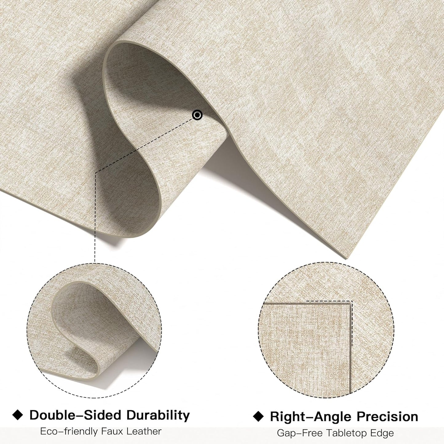 DOLOPL Placemats Set of 4, Reversible Wipeable & Heat Resistant Place Mats, Modern Faux Leather