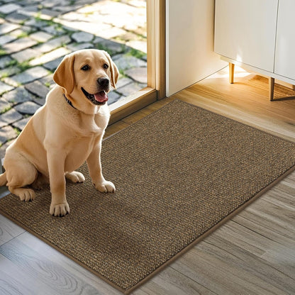 JSEI Dirt Trapper Door Mat 32"x48" Non-Slip Washable Entrance Mat, Dog Doormats, Absorbent &