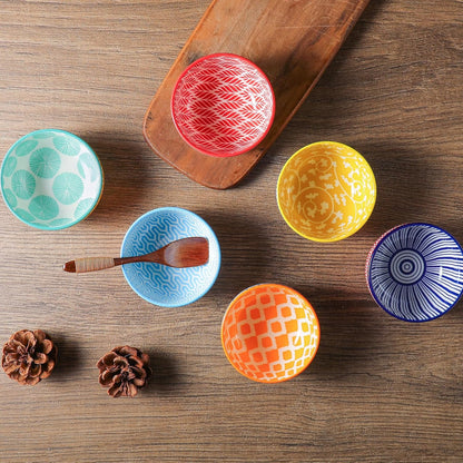 Selamica Ceramic 4 OZ Dipping Bowls Set, 3.5 Inch Mini Bowl for Dipping, Side Dishes, Microwave