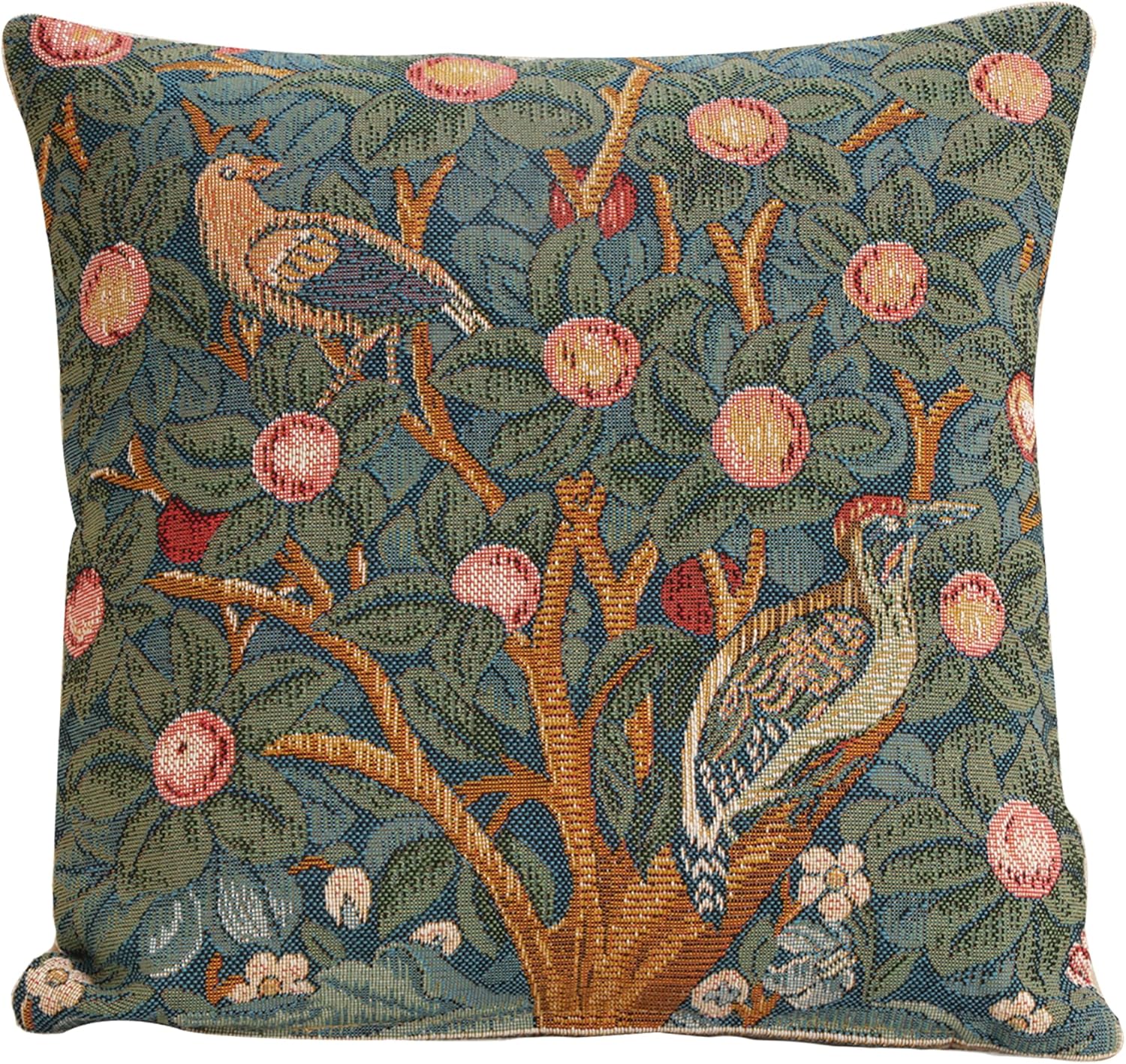 Charlotte Home Furnishings Decorative Tapestry Pillow Cover 14x14 in, Le Pic Vert Couch Throw