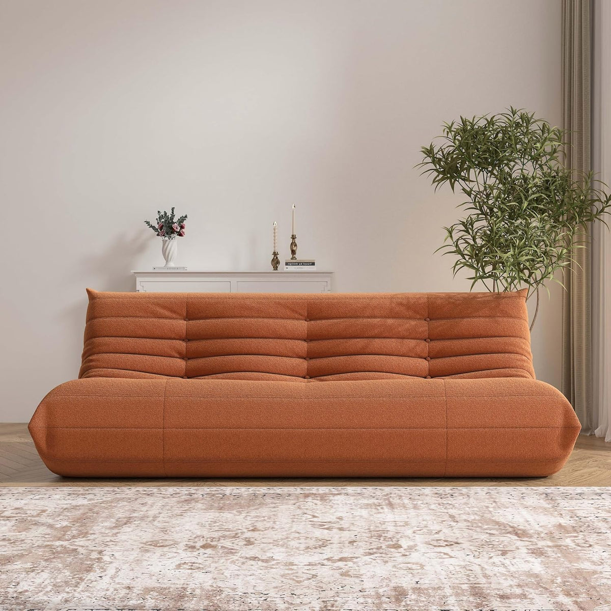 Bean Bag Chair, Oversized Fireside Chair Bean Bag Sofa Large Bean Bag Chair for Adults, 3 Seater