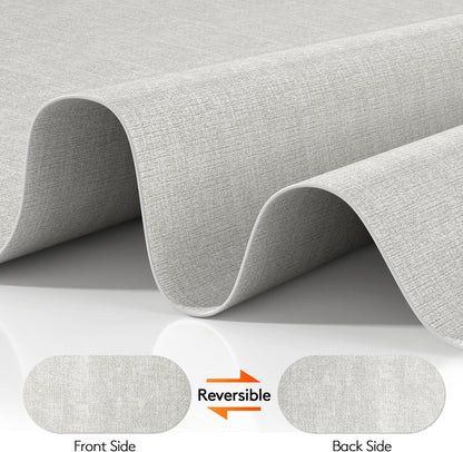 DOLOPL Placemats Set of 6, Oval Reversible Wipeable & Heat Resistant Place Mats, Modern Faux