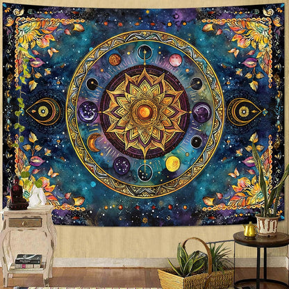Lunerfex Mandala Solar System Tapestry Boho Tapestry for Bedroom Galaxy Tapestries Wall Hanging