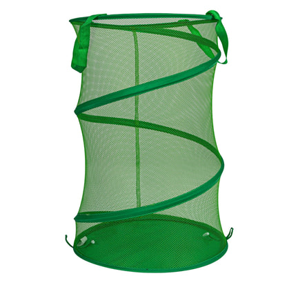 Household Essentials Pop-Up Mesh Laundry Hamper, Green