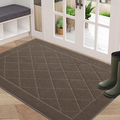 BEQHAUSE Dirt Trapper Door Mat 32" x 48", Doormat Non-Slip Entryway Rugs Washable, Dog Door Mat