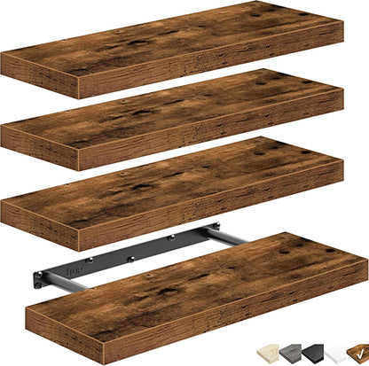 QEEIG Floating Shelves for Wall Bathroom Shelf Bedroom Kitchen Living Room Farmhouse Small Book
