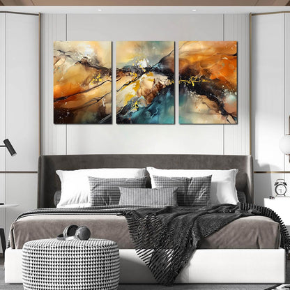 Abstract Living Room Pictures Wall Decor - Modern Bedroom Wall Decor Above Bed - Large 3 Piece