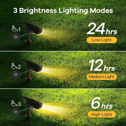 Linkind Solar Lights Outdoor Waterproof IP67, StarRay Dusk-to-Dawn Outdoor Solar Lights, 3 Lighting