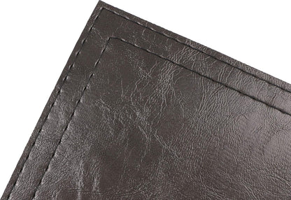 Waterproof PU Placemats, Faux Leather Dinging Table Mat, Set of 6, Easy to Wipe Off Scrub Vinyl