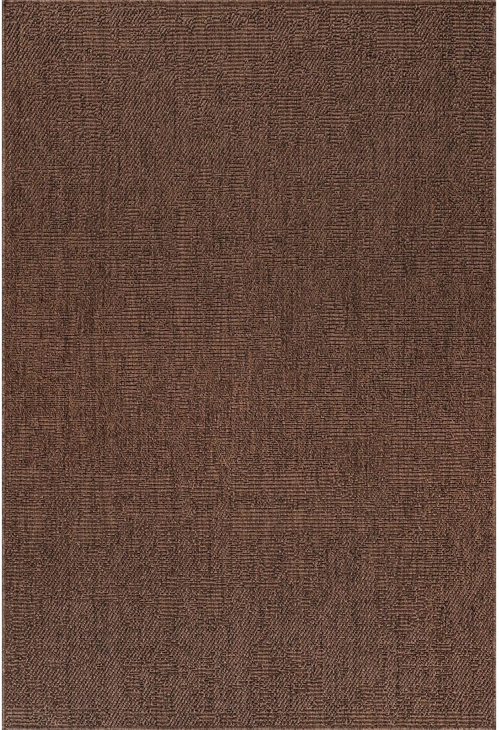 CAMILSON Easy Jute Rug 6x9, Indoor Outdoor Brown Color Fiber Area Rugs for Living Room Patio and