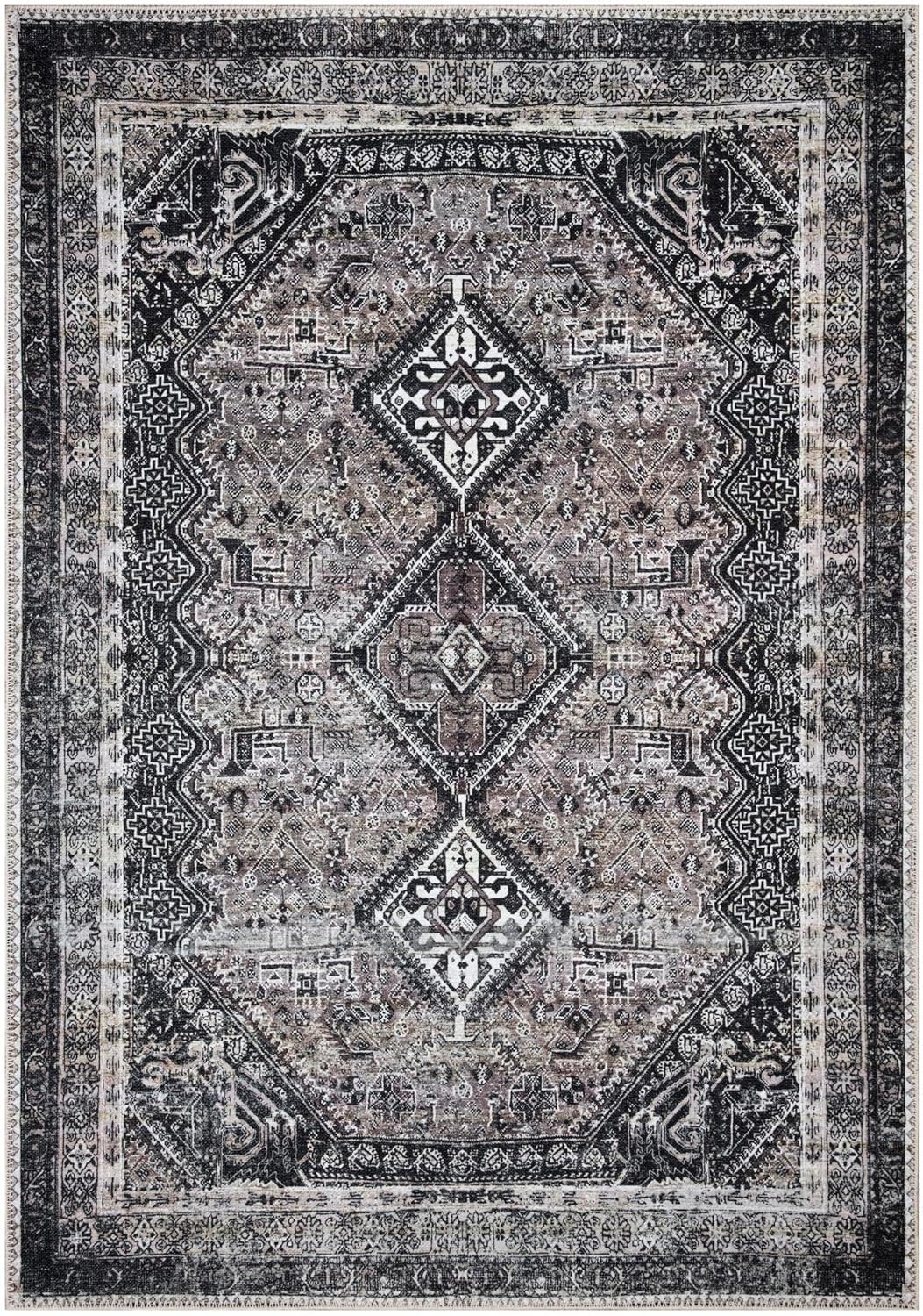 Keen Home Design 6x9 Rug - Machine Washable Area Rug with Non-Slip Backing, Ideal for Living Room