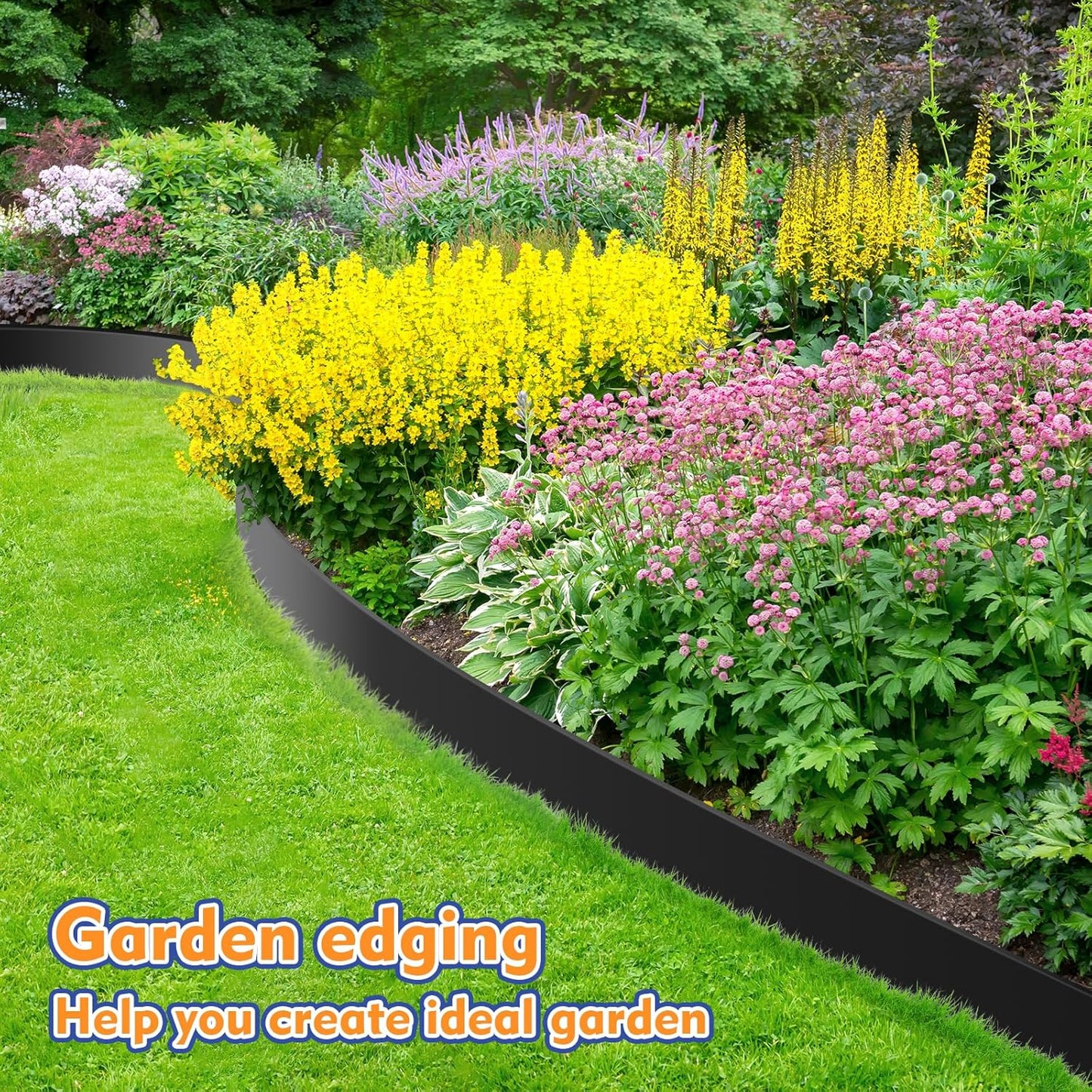 4 Inch x 66 FT (Multiple Sizes Available) Landscape Edging, Garden Edging Borders with 70pcs
