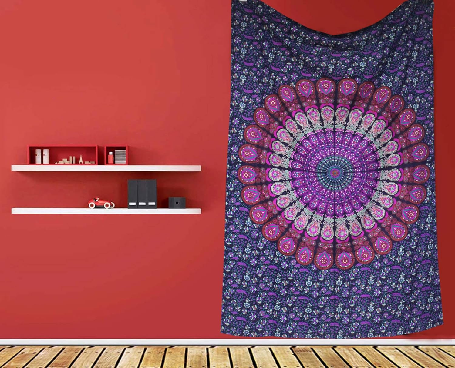 raajsee Purple Tapestry- Best Mandala Wall Hanging- Bedding Tapestry For Bedroom Aesthetic-Size