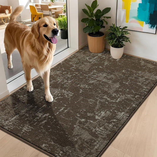 BEQHAUSE Dirt Trapper Door Mat 32"x48" Non-Slip Door Mats Washable Entryway Rugs Stain Resistant